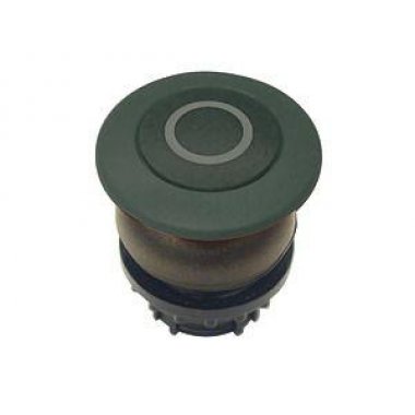 Головка кнопки грибовидная, без фиксации, цвет черный, черное лицевое кольцо M22S-DP-S-X0