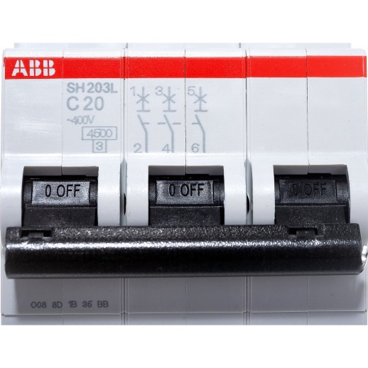 Выключатель автоматический модульный ABB SH203L 3п C 20А 4.5кА C20 2CDS243001R0204