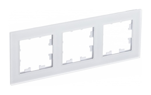 Рамка 3 поста ATLASDESIGN NATURE, матовое стекло (пластик)