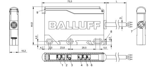 Коммутирующий усилитель Balluff BAE SA-CS-025-YP-BP02