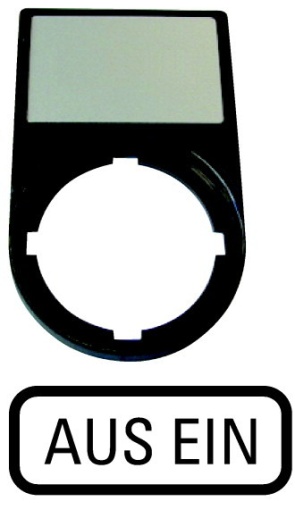 Шильдик "AUS EIN" с держателем 30х50, цвет черный M22S-ST-D10