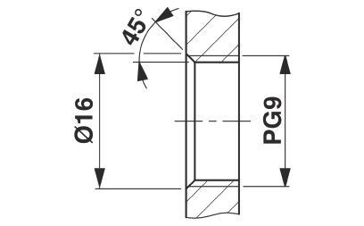 Проходная деталь SACC-EC-M12FS-5CON-PG9/0,5