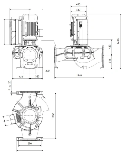 Центробежный насос Grundfos TPE 300-220/4 SC-A-F-O-BAQE-SX3 99474578