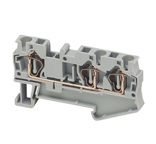 Клеммник пружинный проходной Linergy TR 4 мм², синий