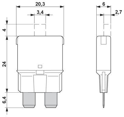Тепловой защитный выключатель TCP 40/DC32V