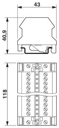 Клеммный модуль с винтовыми зажимами CT-TERMIBLOCK 10 DA