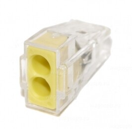 Клемма безвинт. без пасты (только для медных проводов) 2х2,5мм.кв. WAGO