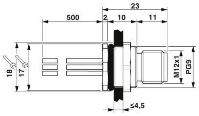 Проходная деталь SACC-DSI-MS-5CON-PG 9/0,5 SCO