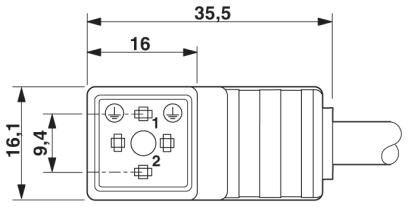 Кабель для датчика / исполнительного элемента SAC-3P- 5,0-PUR/CI-1L-V