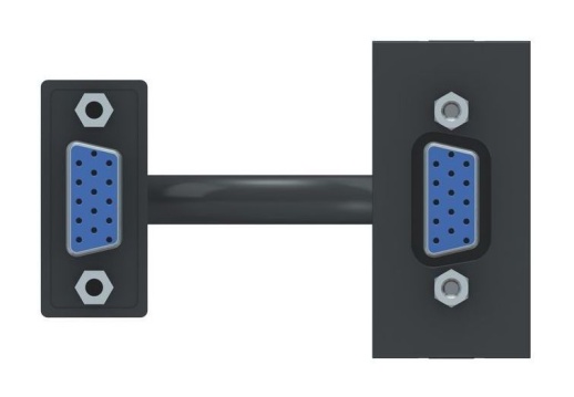 Розетка VGA UNICA NEW MODULAR, антрацит