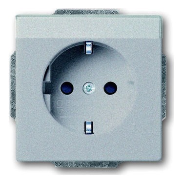 Розетка ABB, скрытый монтаж, с заземлением, алюминий, 20 EUN-83