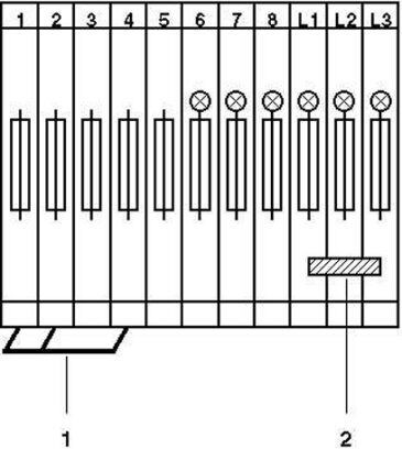 Клеммы для установки предохранителей UK  5-HESILED 24V- 2MA