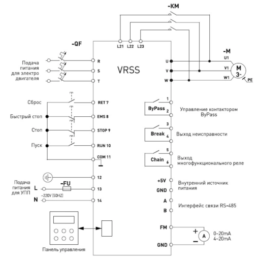 Устройство плавного пуска VEMPER VRSS-200T4
