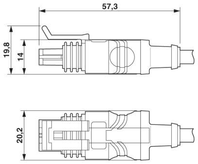 Кабель для датчика / исполнительного элемента SAC-2P-SUSMS/ 1,5-PUR/SUSFS