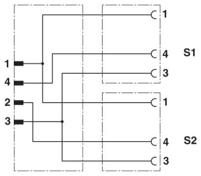 Кабель для датчика / исполнительного элемента SAC-3P-M12Y/2X3,0-PUR/M 8FR