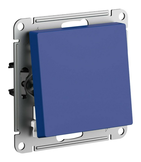 Переключатель 1-клавишный Systeme Electric ATLASDESIGN, скрытый монтаж, аквамарин