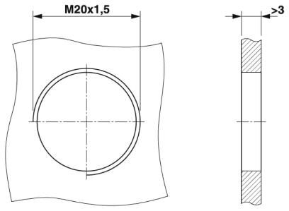 Аппаратн. соединитель, передняя стенка CA-1RS1N8A6Y00