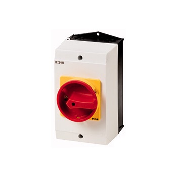 Главный выключатель в корпусе, 3P, 63A , красно-желтая ручка , запираемый P3-63/I3/SVB