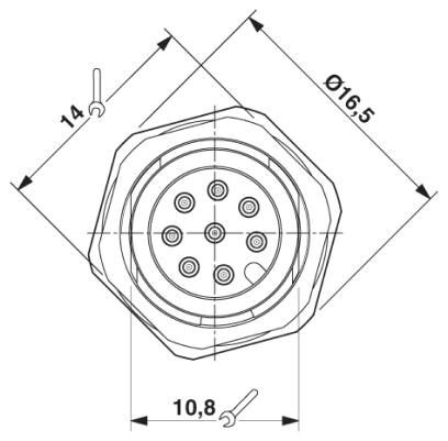 Проходная деталь SACC-DSI-MS-8CON-M12 SCO