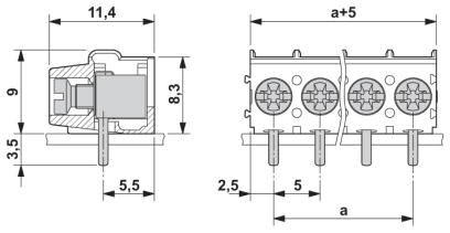 Клеммы для печатной платы PT 1,5/ 3-5,0-V