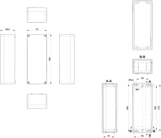 Клеммная коробка E PE A 75X190X56
