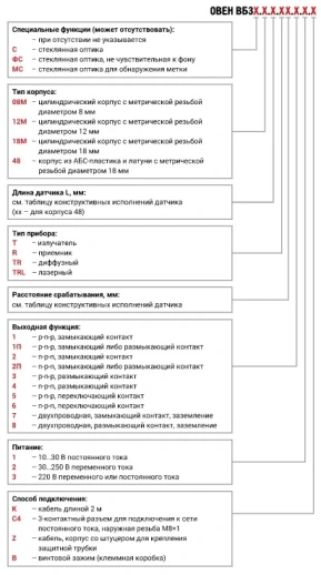 Датчик бесконтактный оптический ОВЕН ВБ3.64.640-80-08.T/R16000.1.1.C4