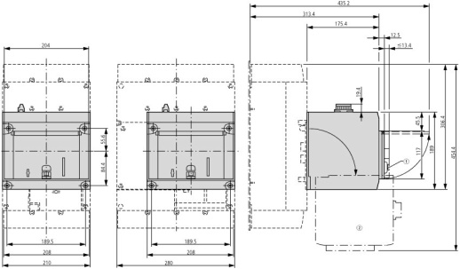 NZM4-XR208-240AC Моторный привод, напряжение управления 208..240В (АС)