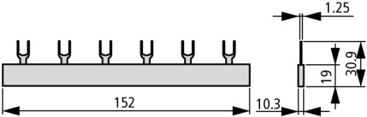 EVG-16/3X1PHAS/6MODUL/HI Соединительная шина, 3x1P фазы, 6 модулей