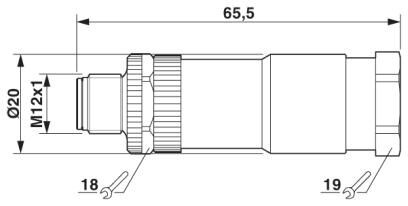 Разъем SACC-M12MS-8CON-PG11-M