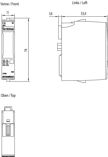 Электронный модуль Siemens 6ES7136-6AB00-0CA1