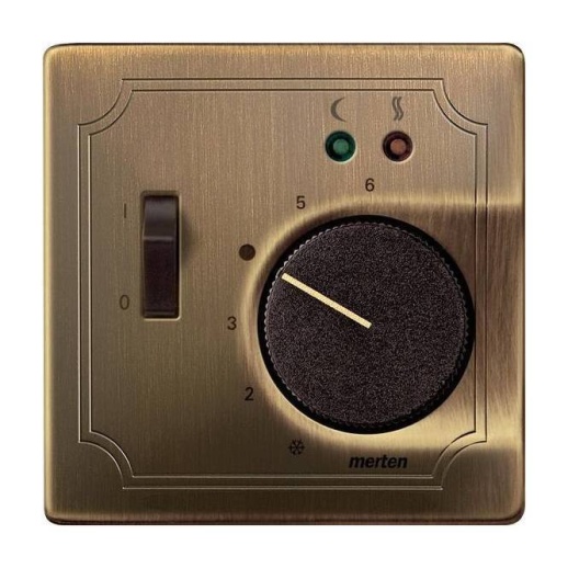 Накладка на термостат MERTEN SYSTEM DESIGN, античная латунь