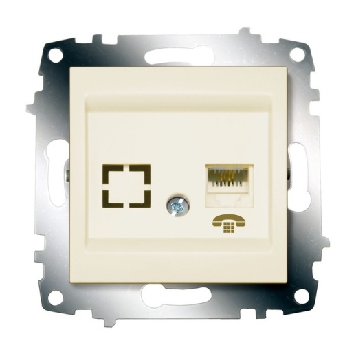 Розетка ABB COSMO, скрытый монтаж, кремовый, 619-010300-221