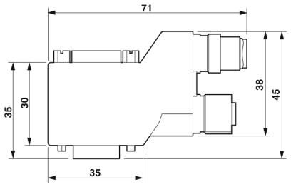 Шинный штекер D-SUB SUBCON-PLUS-PROFIB/90/PG/M12