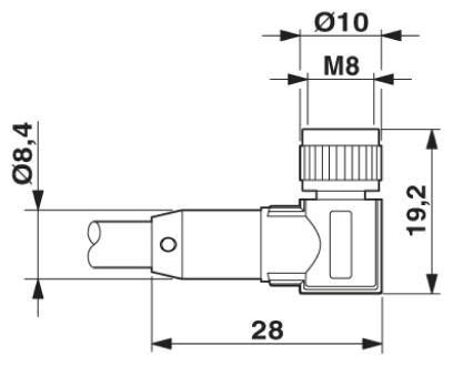 Кабель для датчика / исполнительного элемента SAC-3P-M12Y/2X3,0-PUR/M 8FR-2L