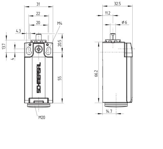 Kонцевой выключатель безопасности Schmersal PS216-T11UE-S200