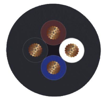 Бухта кабеля SAC-4P-100,0-PUR/0,25