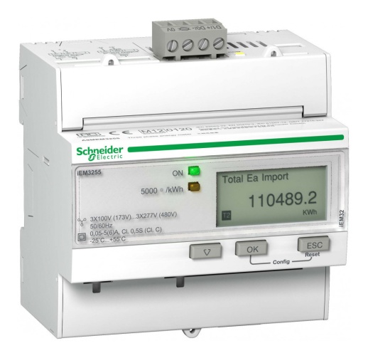 Счетчик электроэнергии однотарифный Acti9 трехфазный 5(5)А, ЖКИ, кл.т. 0,5S