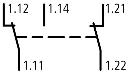 FIPA-XAM011 Вспомогательный контакт НО НЗ, изменение ф-ии (доп./сигн.)