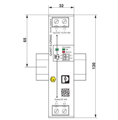 Резервный модуль, с защитным покрытием QUINT4-S-ORING/12-24DC/1X40/VP