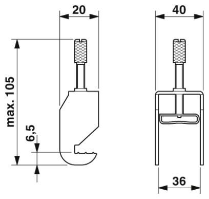Зажим для экрана SK 35-D