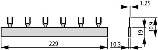 EVG-16/3X1PHAS/9MODUL/HI Соединительная шина, 3x1P фазы, 9 модулей