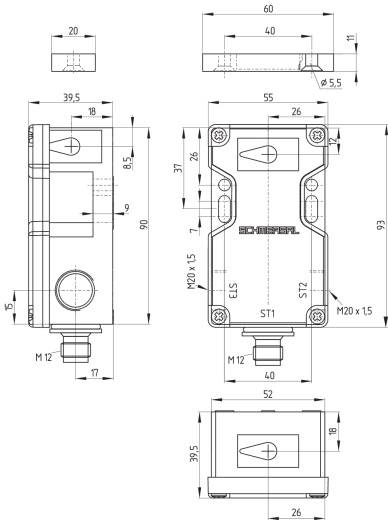Магнитный датчик безопасности Schmersal BNS 16-11zV-ST3