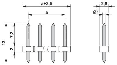Штыревая рейка PST 1,0/ 3-3,5