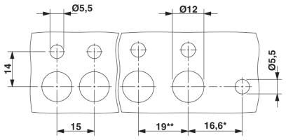 Проходная клемма UW 25/S