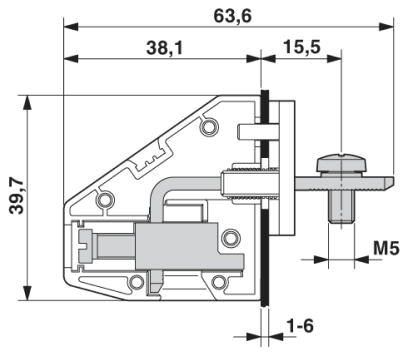 Проходная клемма HDFKV 16-VP BU