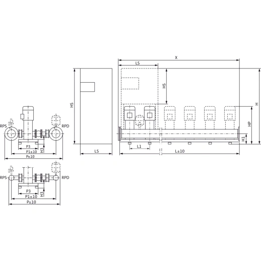 Насосная станция Wilo Comfort COR-3 Helix V 2202/K/CC 2530554