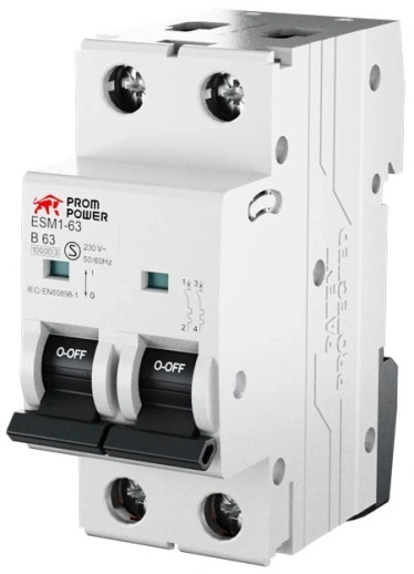 Автоматический выключатель Prompower ESM1-63/C10/2