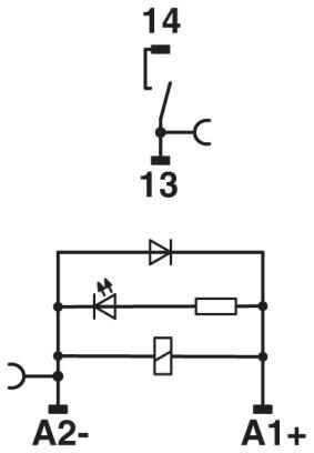 Релейный модуль RIF-0-RPT-24DC/ 1AU