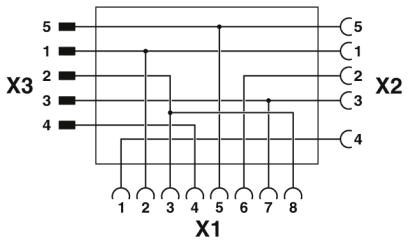 Y-разветвитель SAC-8PY-M/2XF BK 1-PSR