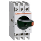 GA063A 3-х полюсный выключатель-разъединитель прямого действия с черной рукояткой, 63 А, стандарт UL98, монтаж на DIN-рейку